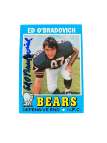 1971 Topps Ed O'Bradovich Signed Beckett Card