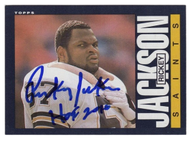 1985 Topps Rickey Jackson New Orleans Saints #106 w/HOF 2010