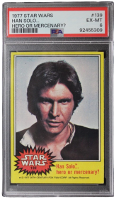Graded 1977 Topps Star Wars Han Solo #139 Series 3