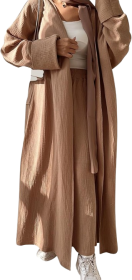 Open Abaya Kimono Women's Cardigan
