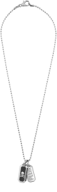 Philipp Plein Men's Silver Bead Chain Necklace