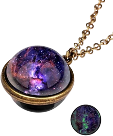 Glow in the Dark Glass Cosmic Pendant