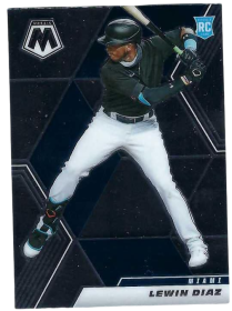 Lewin Diaz 2021 Panini Mosaic #217 Miami Marlins RC