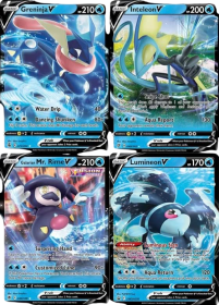 Pokemon V 4 Card Lot Water Types Greninja V