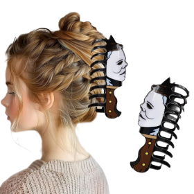 Halloween Acrylic Gothic Black Hair Clips