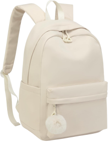 15.6" Beige Laptop Backpack for Women