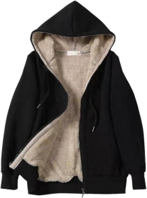 Zip Up Loose Fit Hoodies for Women