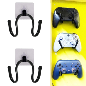 Universal Adhesive Game Controller Organizer Wall Mount and Clip