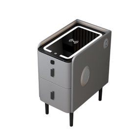 Wireless Charging Smart Bedside Table with LED Lights