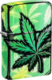 Zippo Lighter Glowing Leaves