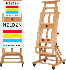 Movable Large H-Frame Painting Easel