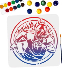 Reusable Rugby Stencil Template