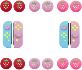 Nintendo JoyCon Strawberry Joystick Thumb Grips Cover