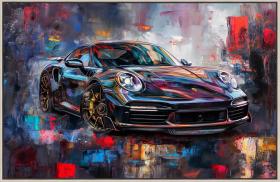 Turbocharged Porsche I Canvas Lux Car Painting
