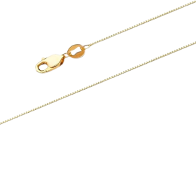 14k Solid 1mm Box Link Chain Necklace