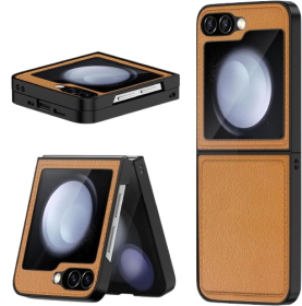 Samsung Galaxy Z Flip 6 Brown Leather Case