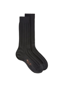 Loro Piana Black Baby Cashmere Bobby Socks for Women
